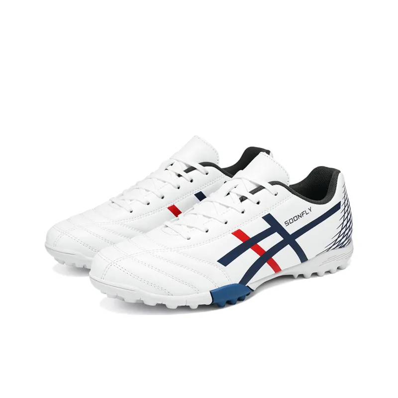SOONFLY Soccer Shoes Men Low Top White-2