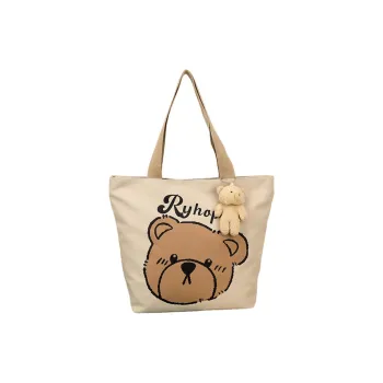 CORE BIRD Canvas Canvas Bag Tote Bag Shopping Bag Shoulder Bag Women's Multicolor