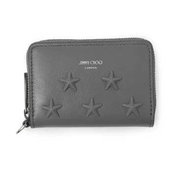 Jimmy Choo Calfskin Coin Purse Men's Dove Gray