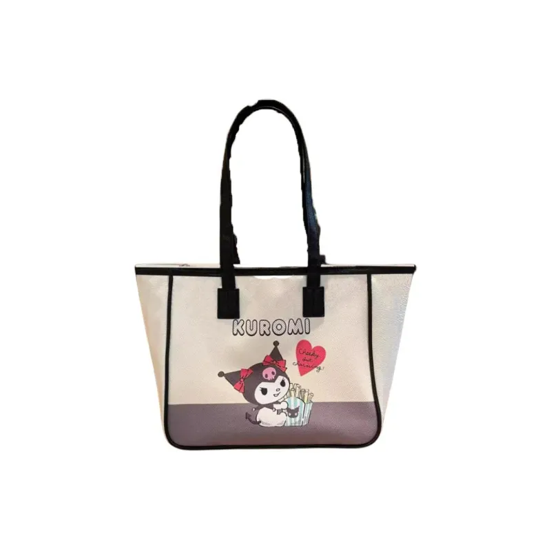 Sanrio Hello Kitty PU Shoulder Bag Regular Women's Khaki Kuromi-3