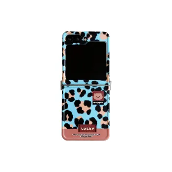ZHUOJI Silicone Material Wind Leopard Bear Phone Cases Compatibility Samsung Galaxy Z Flip 6/5/4/3