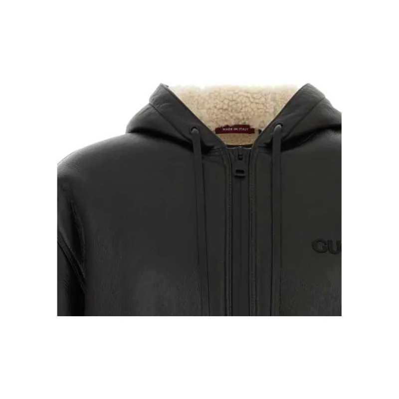 GUCCI FW24 Leather Jacket Men's Black-5