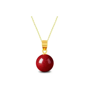 Bubble Scallops Reconstructed Cinnabar Necklaces Women's