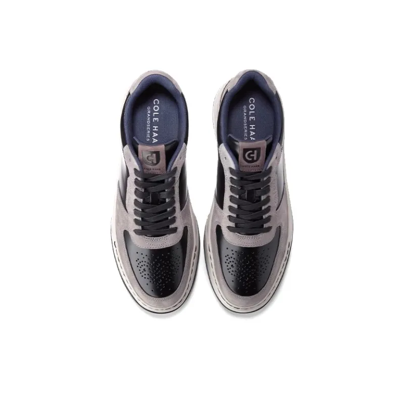 COLE HAAN Abrasion Resistant Lightweight Slip Resistant Low Top Skateboard Shoes Men's Gray Black Gift Box Style-2
