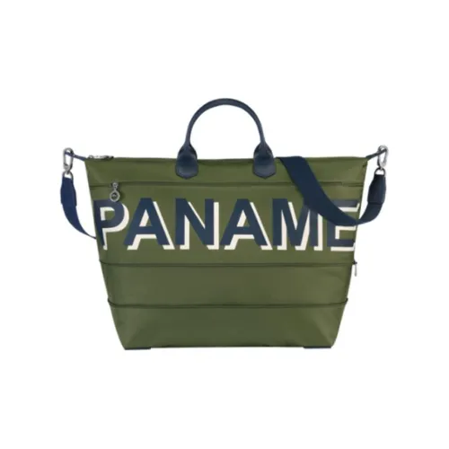 Gelato Paname Cow Leather Travel Bag Medium Size Unisex Green Khaki