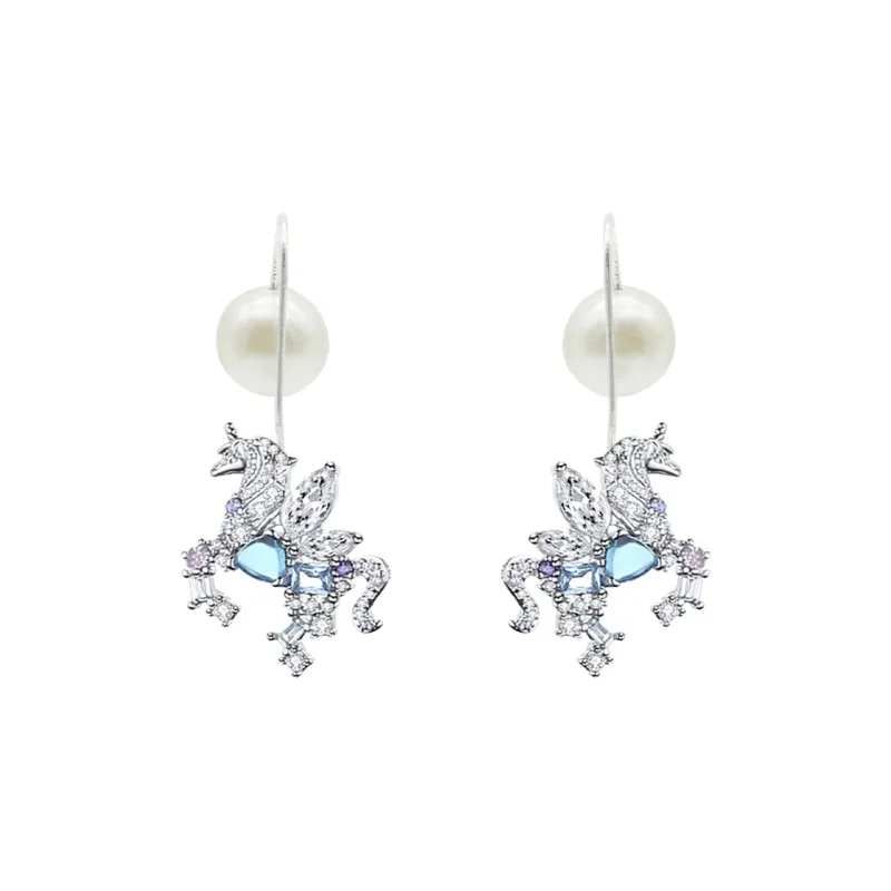 PARANOID PUPPY 925 Sterling Silver Fall And Winter Everyday Cute Hoop Earrings Women's-0