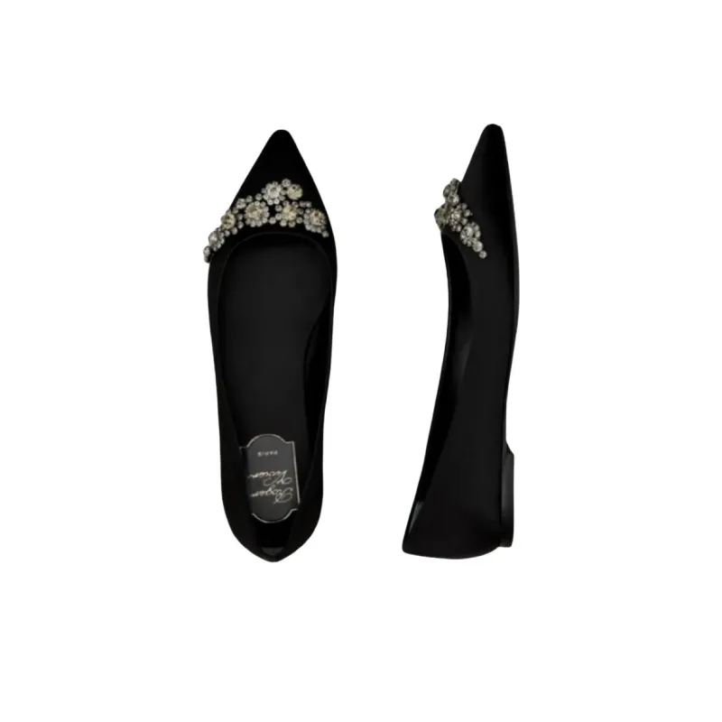 Roger Vivier Efflorescence Casual Single Shoes Women's Black-4
