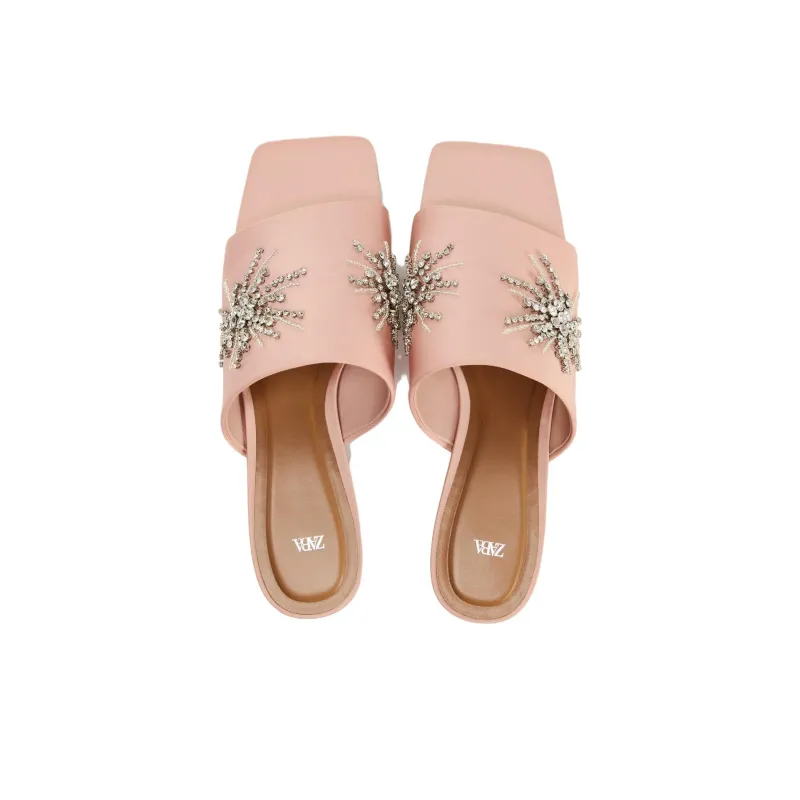 ZARA Slide Slippers Women's Pink-3