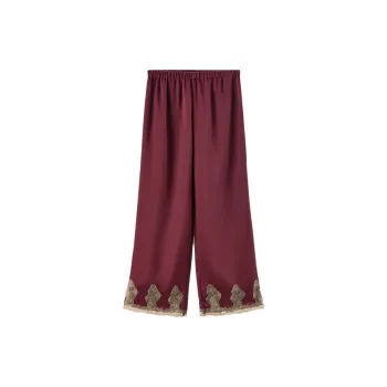 ZARA Pajama Pants Women's Burgundy