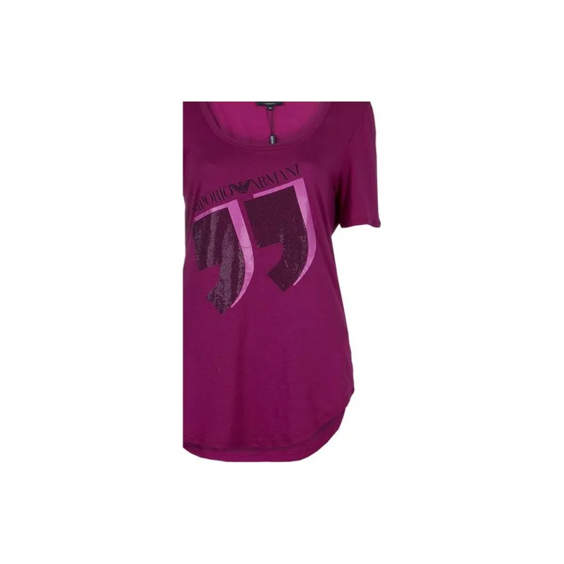 EMPORIO ARMANI T Shirt Women's Pink Purple-3
