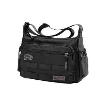 Volunteer Nylon Fabric Crossbody Bag Unisex Multicolor
