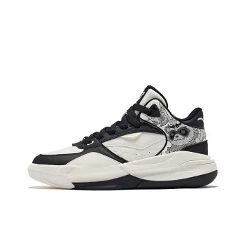 Erke Battery Panda 3V2 Anti Slip Wear Resistant High Top Casual Shoes Women's White Black