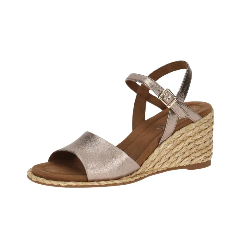 CAPRICE Breanna Strap Sandals 7.5cm Women's Gold-2