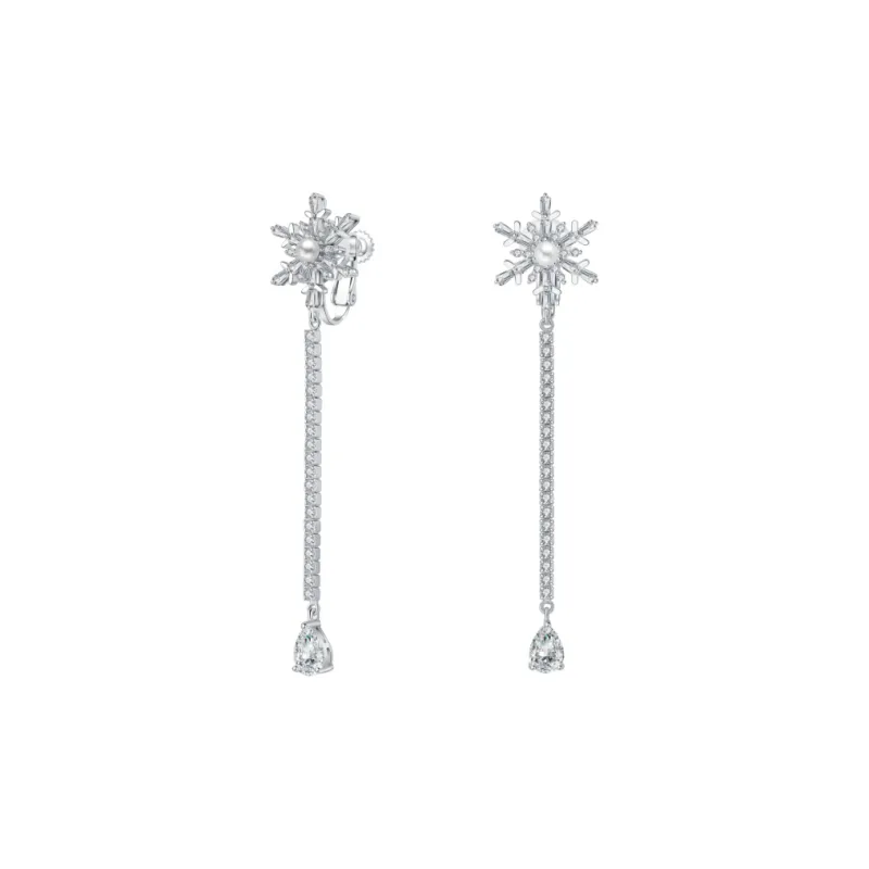 BABYBEI 925 Sterling Silver Pearl Exquisite Elegant Romantic Gentle Touch Clip On Earrings Women's-3