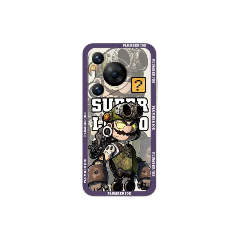Cuttlefish Grid TPU Material Cute Cartoon Phone Case Compatibility Huawei Pura70/60/50/40/30/Pro-6