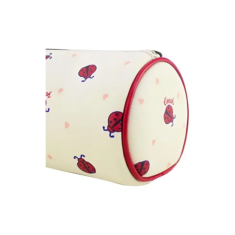 COACH PVC Clutch Makeup Bag Trumpets Women's White-3