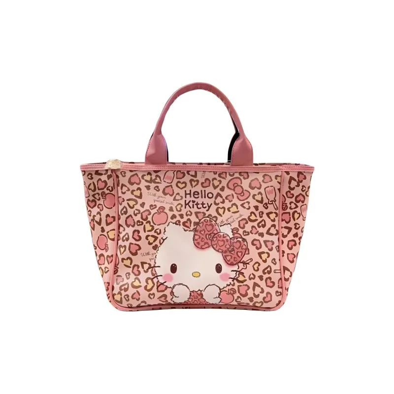 Sanrio Litchi Grain Leather Tote Bag Shopping Bag Handbag Regular Women's Leopard Print KT-0