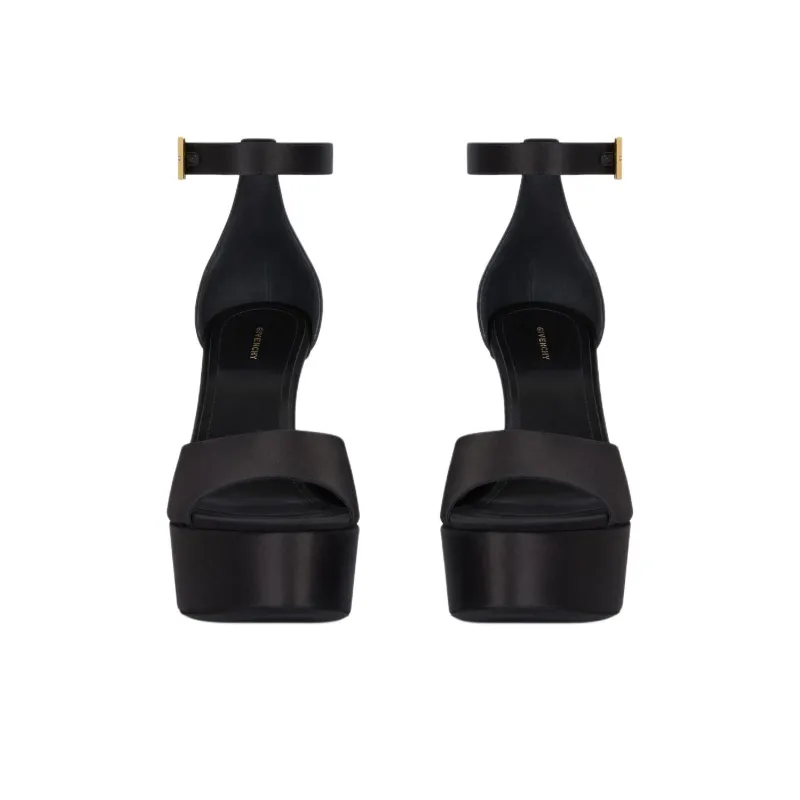 Givenchy 4G Liquid One Strap Sandals 13cm Women's Black-2
