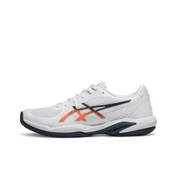 Asics SOLUTION SWIFT FF 2 Slip Resistant Low Top Tennis Shoes Men's White Orange