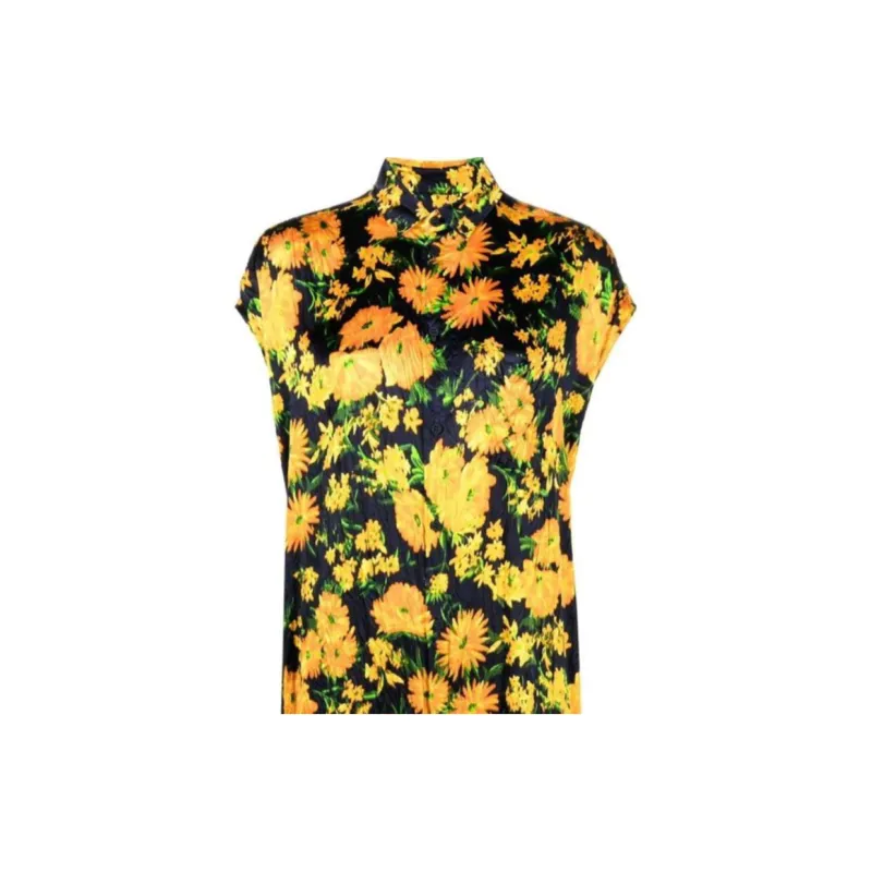 Balenciaga FW22 Sleeveless Dress Slim Fit Women's Yellow-4