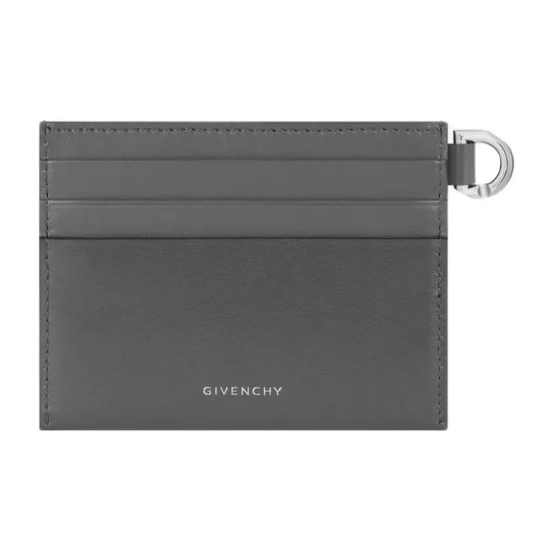 Givenchy 4G Liquid Calfskin Card Holder Women's Charcoal Gray-1