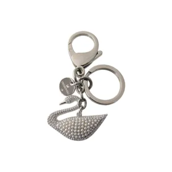Swarovski Stainless Steel Keychains Unisex Silver