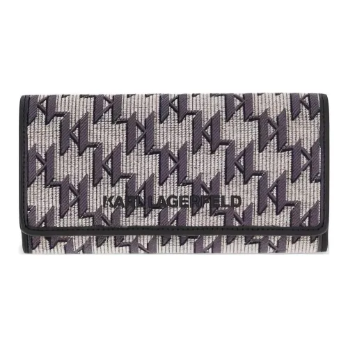 KARL LAGERFELD Fabric Wallet Women's Gray