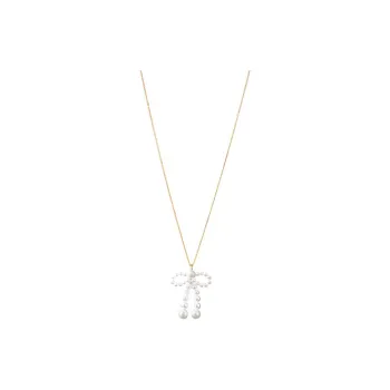 Sophie Bille Brahe 14K Yellow Gold Bow Simple Pendant Necklace