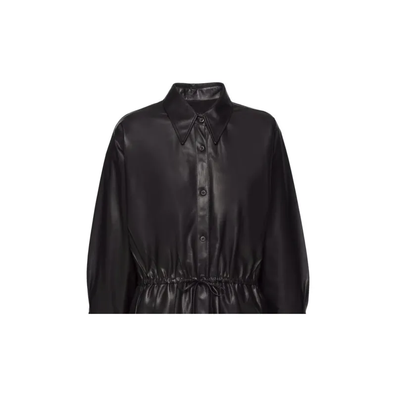 PRADA Drawstring-waist Long-sleeve Playsuit-5
