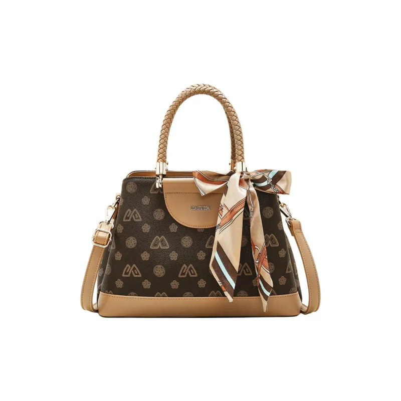 Safiya Synthetic Leather Shoulder Bag Crossbody Bag Handbag Large Size Women's Coffee-3