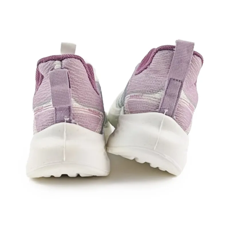 Warrior Anti-Slip And Wear-Resistant Height Increasing Low-Top Running Shoes Women's White Blue Purple-3