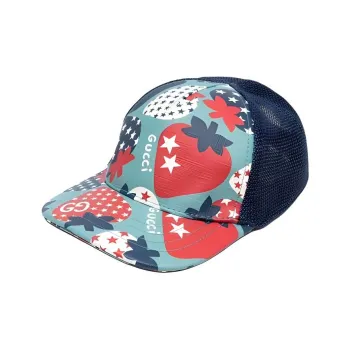 GUCCI Cotton Viscose Polyamide Polyester Baseball Caps Kids' Multicolor