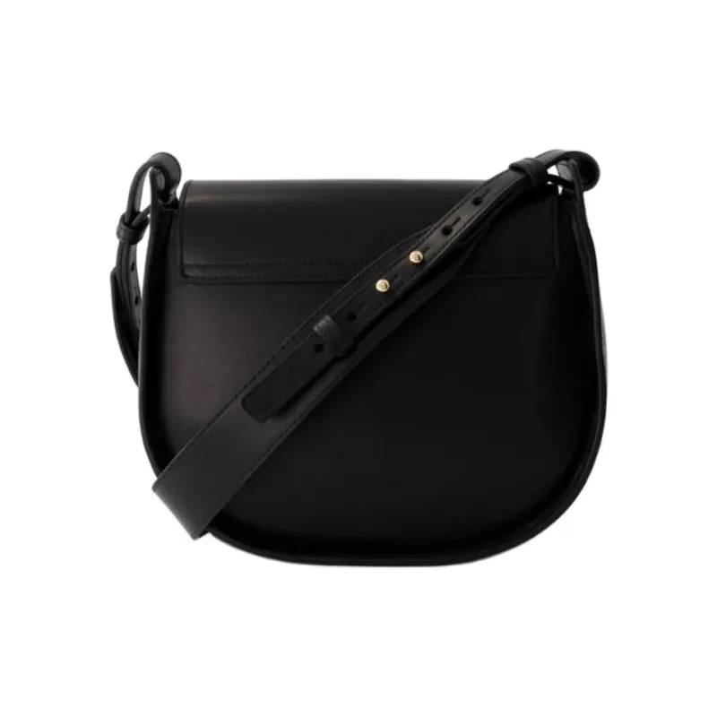 INES DE LA FRESSANGE Calfskin Shoulder Bag Women's Black-2