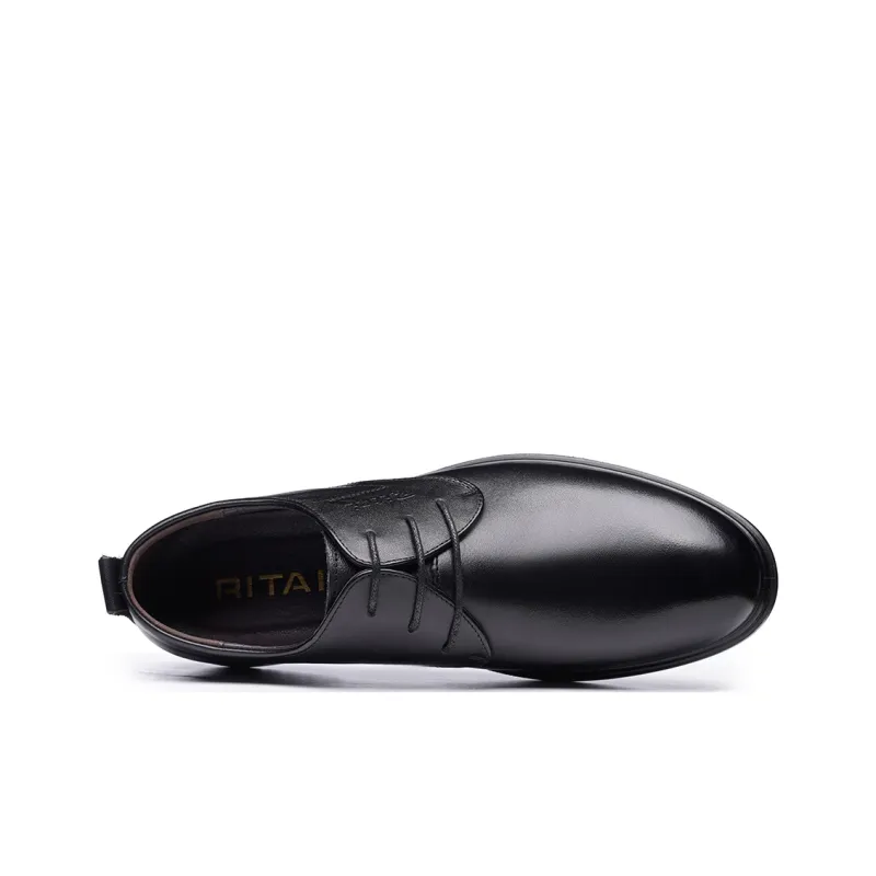 Ritai Dress Shoes Men Low Top Black-2
