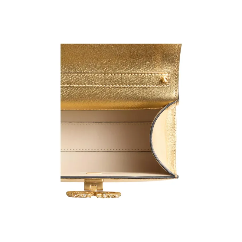 Valentino GARAVANIVSLING Grain Calfskin Shoulder Bag, Crossbody Bag, Handbag Mini Women's Gold-5