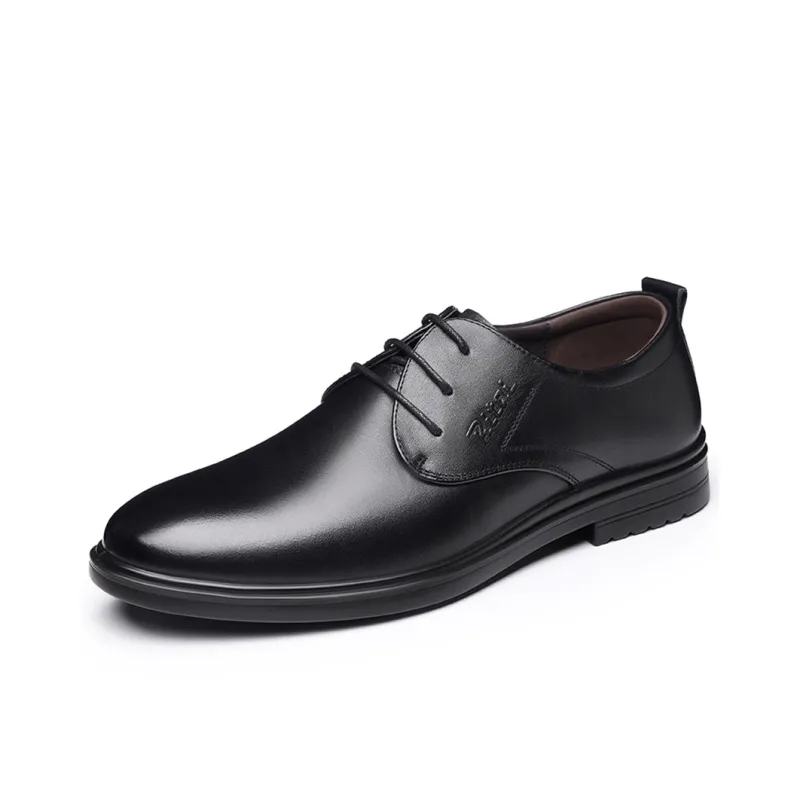 Ritai Dress Shoes Men Low Top Black-1