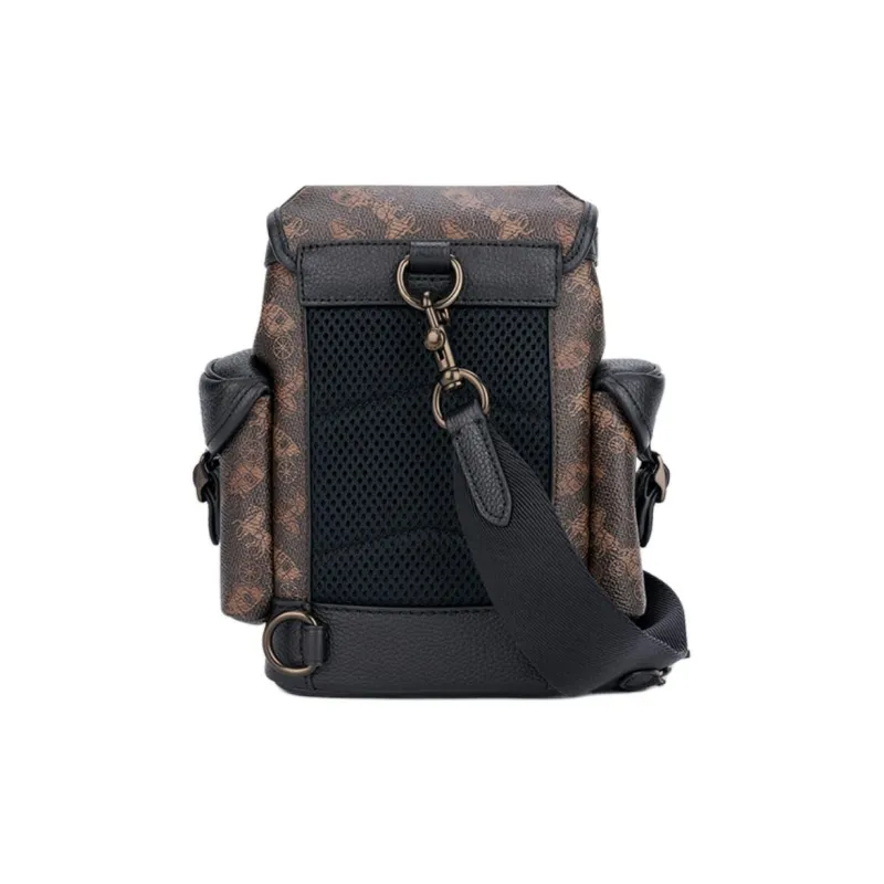 COACH Hitch Artificial Leather With Cow Leather Backpack Mini Men's Charcoal-1
