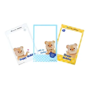 LUCKIN COFFEE Butter Bear 3 Transparent Cards Photo Cards