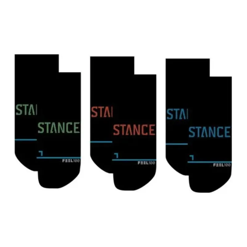 Stance Ankle Socks Unisex 3 Pack Black-0