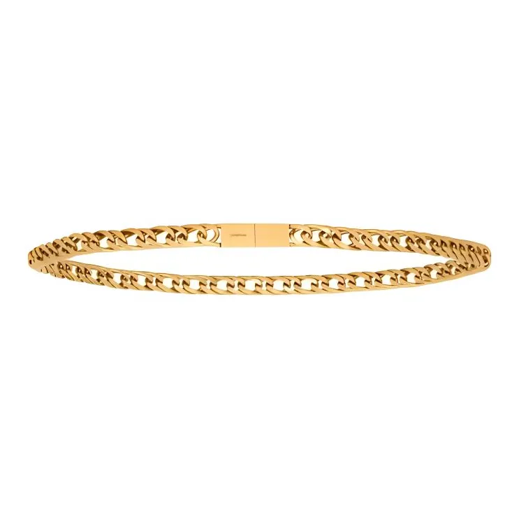 SAINT LAURENT Brass Waist Chains Women's Light Bronze Width 1.5CM-2