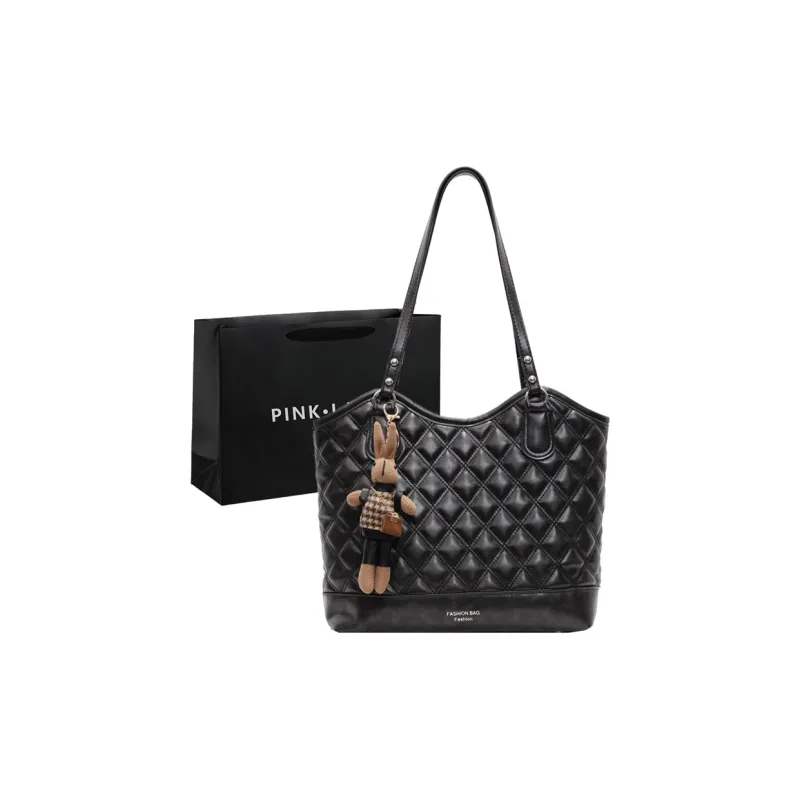 PINK·LAND PU Shoulder Bag Tote Shoulder Bag Women's Brown/Coffee/Black/Burgundy-14