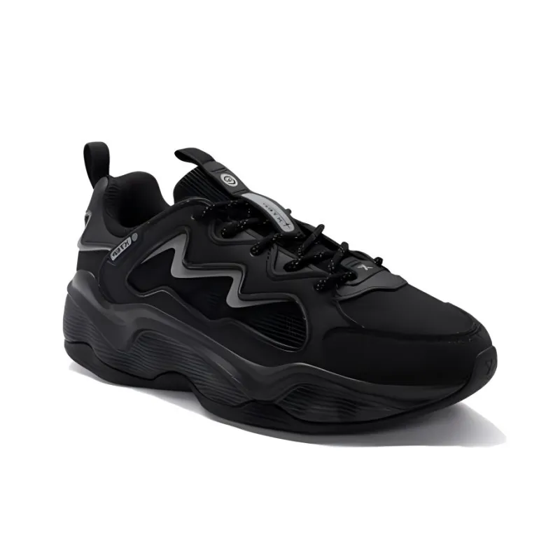 XTEP Lightning 3.0 Anti Slip Wear Resistant Low Top Casual Shoes Unisex Black Gray-2