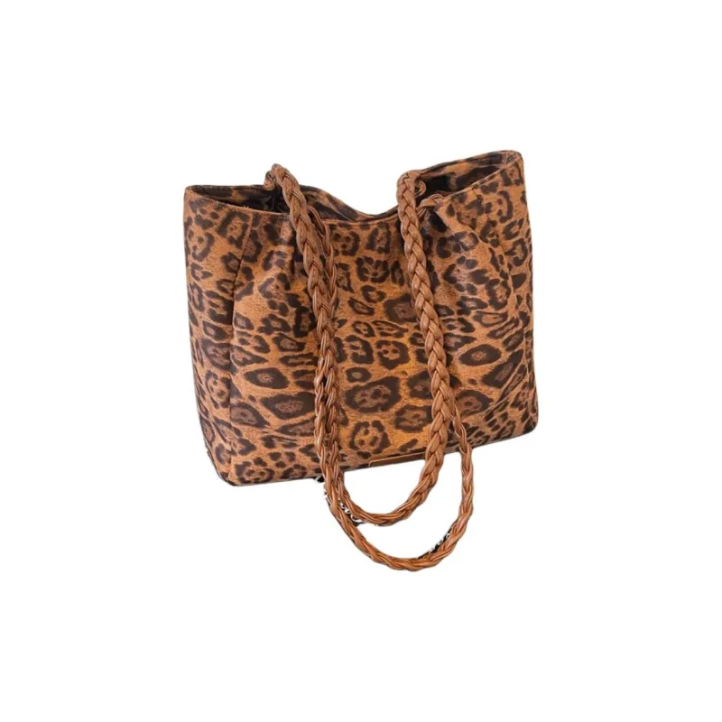 Yalu Suede Tote Bag, Shopping Bag, Crossbody Bag, Shoulder Bag Women's Black/Brown-1
