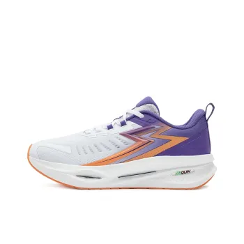 361° Float Cushioning Anti Slip And Wear Resistant Low Top Running Shoes Men's White Purple Ultraviolet
