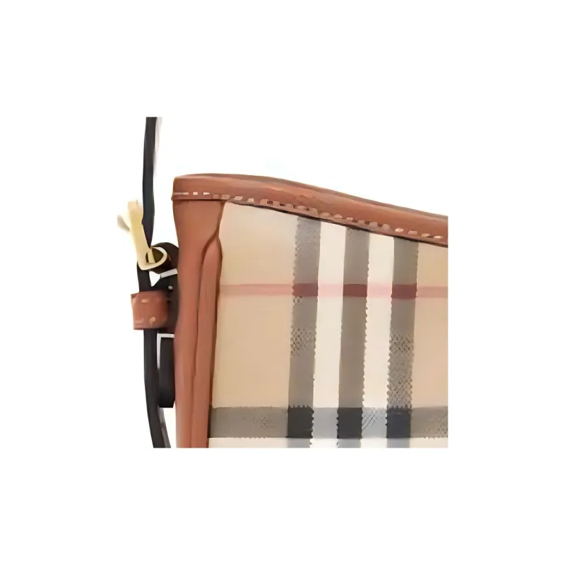 Burberry Calfskin Handbag Shoulder Bag Women's Brown-7