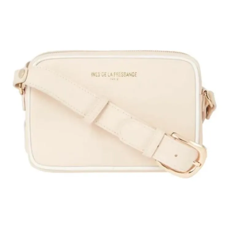 INES DE LA FRESSANGE Calfskin Shoulder Bag, Crossbody Bag Regular Women's Light Umber-0