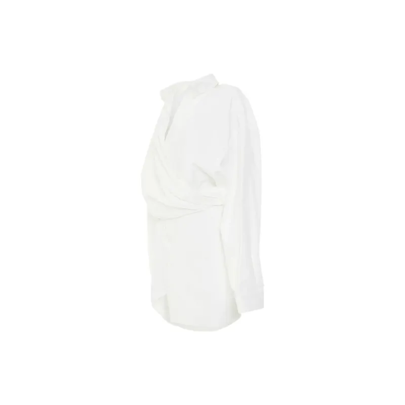 Balenciaga Wrap Shirt Dress-4