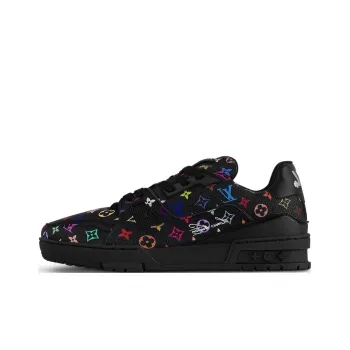 Takashi Murakami x LOUIS VUITTON Trainer Low Top Skateboard Shoes Women's Black