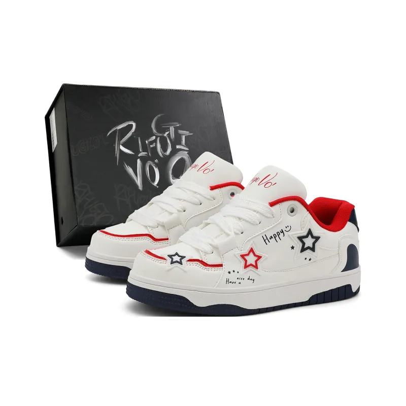RIFUGIO VO' Anti-Slip Wear-Resistant Low-Top Skateboard Shoes Unisex Box-8