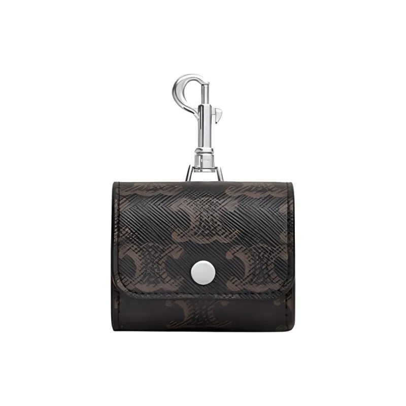 CELINE Triomphe Canvas With Calfskin Wallet Men's Black-0